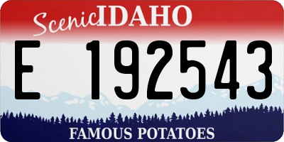 ID license plate E192543