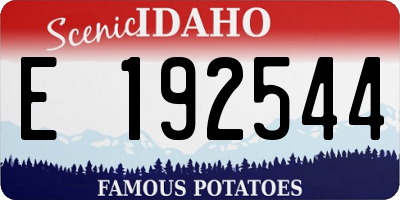 ID license plate E192544