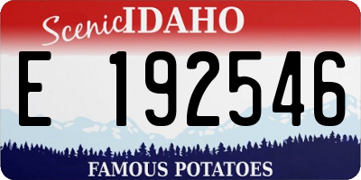 ID license plate E192546