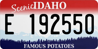ID license plate E192550