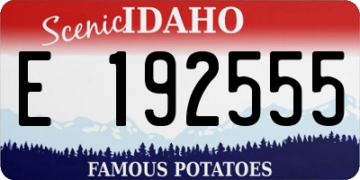 ID license plate E192555