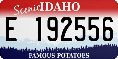 ID license plate E192556