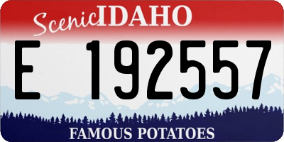 ID license plate E192557