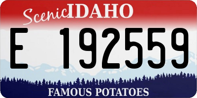 ID license plate E192559