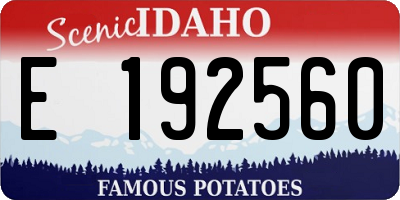 ID license plate E192560