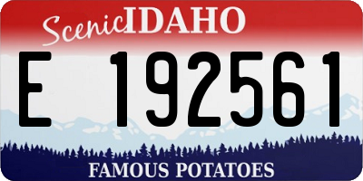 ID license plate E192561