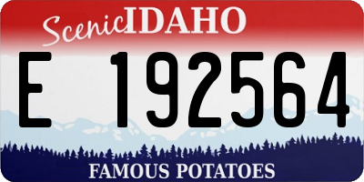ID license plate E192564