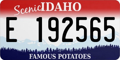 ID license plate E192565