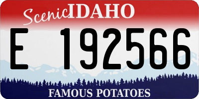 ID license plate E192566