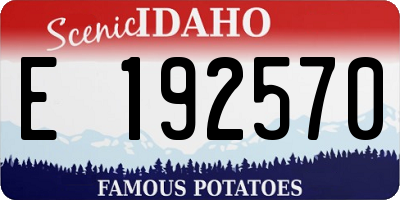 ID license plate E192570