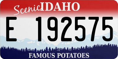 ID license plate E192575