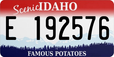 ID license plate E192576