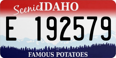 ID license plate E192579