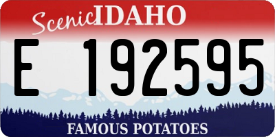 ID license plate E192595
