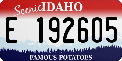 ID license plate E192605