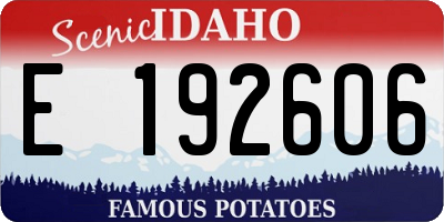 ID license plate E192606