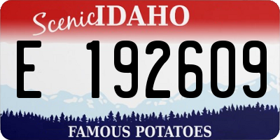 ID license plate E192609