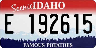 ID license plate E192615