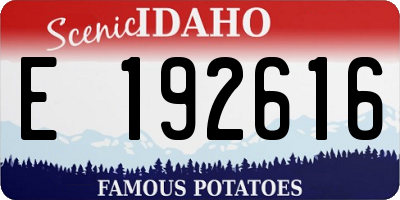 ID license plate E192616