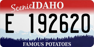 ID license plate E192620