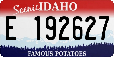 ID license plate E192627