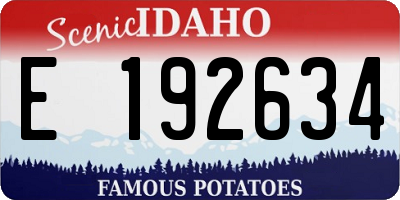 ID license plate E192634