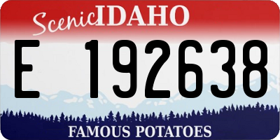 ID license plate E192638