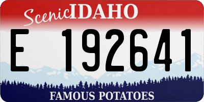 ID license plate E192641
