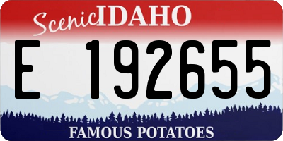ID license plate E192655