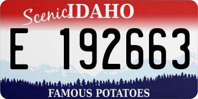 ID license plate E192663