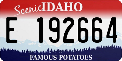 ID license plate E192664