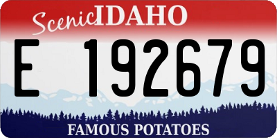 ID license plate E192679