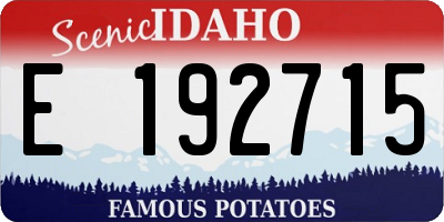 ID license plate E192715