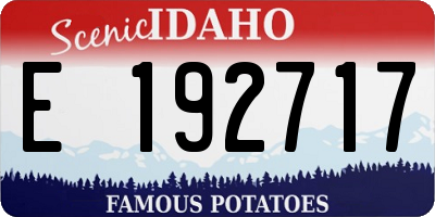 ID license plate E192717