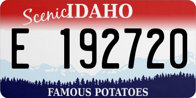 ID license plate E192720