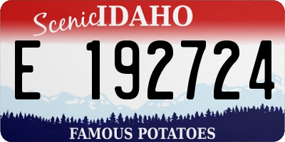 ID license plate E192724
