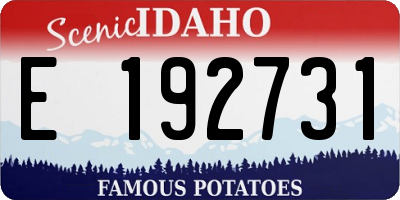ID license plate E192731