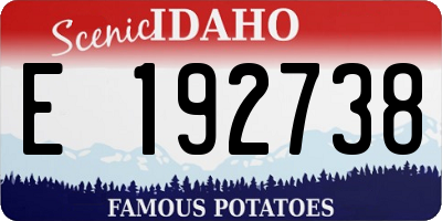 ID license plate E192738