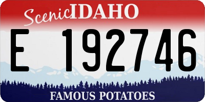ID license plate E192746