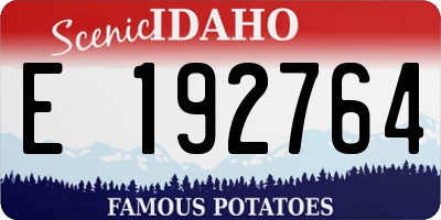 ID license plate E192764