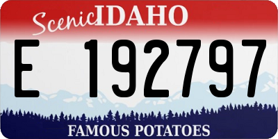 ID license plate E192797