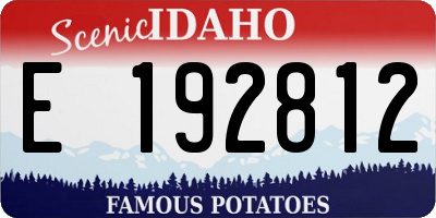 ID license plate E192812