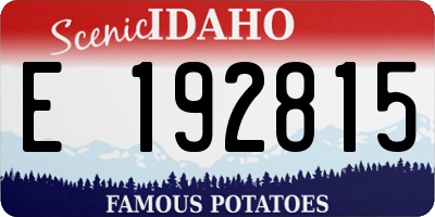 ID license plate E192815