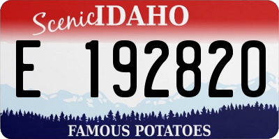 ID license plate E192820