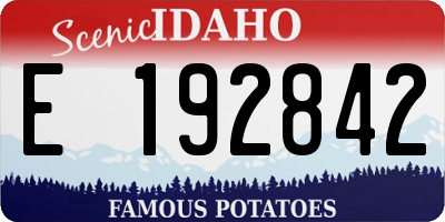 ID license plate E192842
