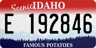 ID license plate E192846
