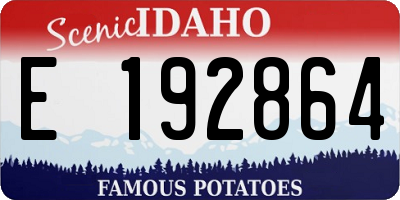 ID license plate E192864