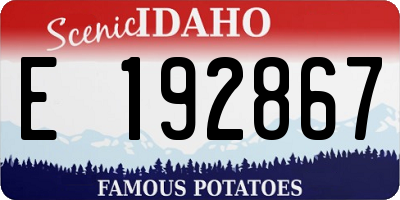 ID license plate E192867