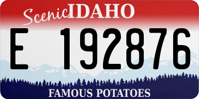 ID license plate E192876
