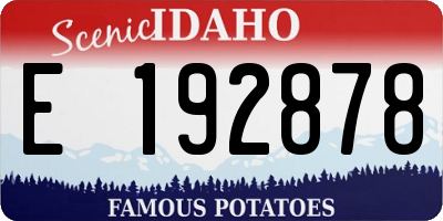 ID license plate E192878